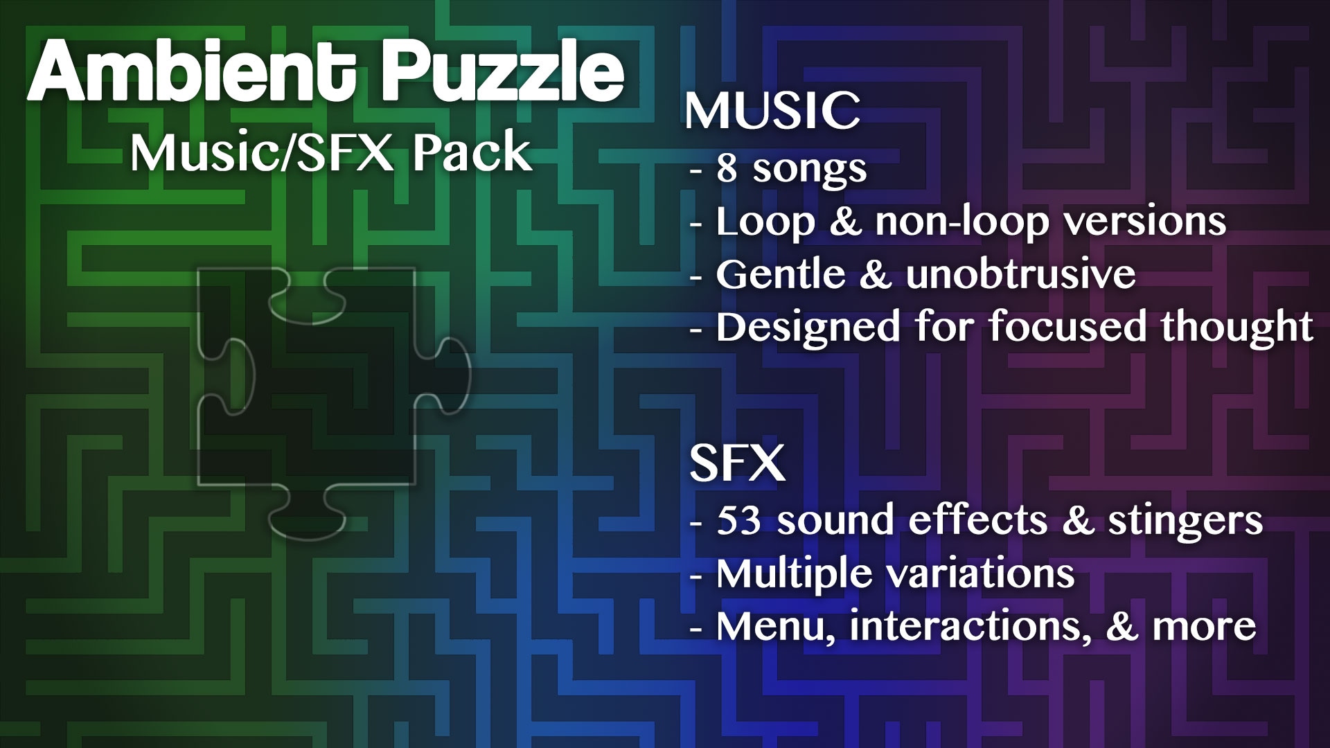 Ambient Puzzle Music/SFX Pack