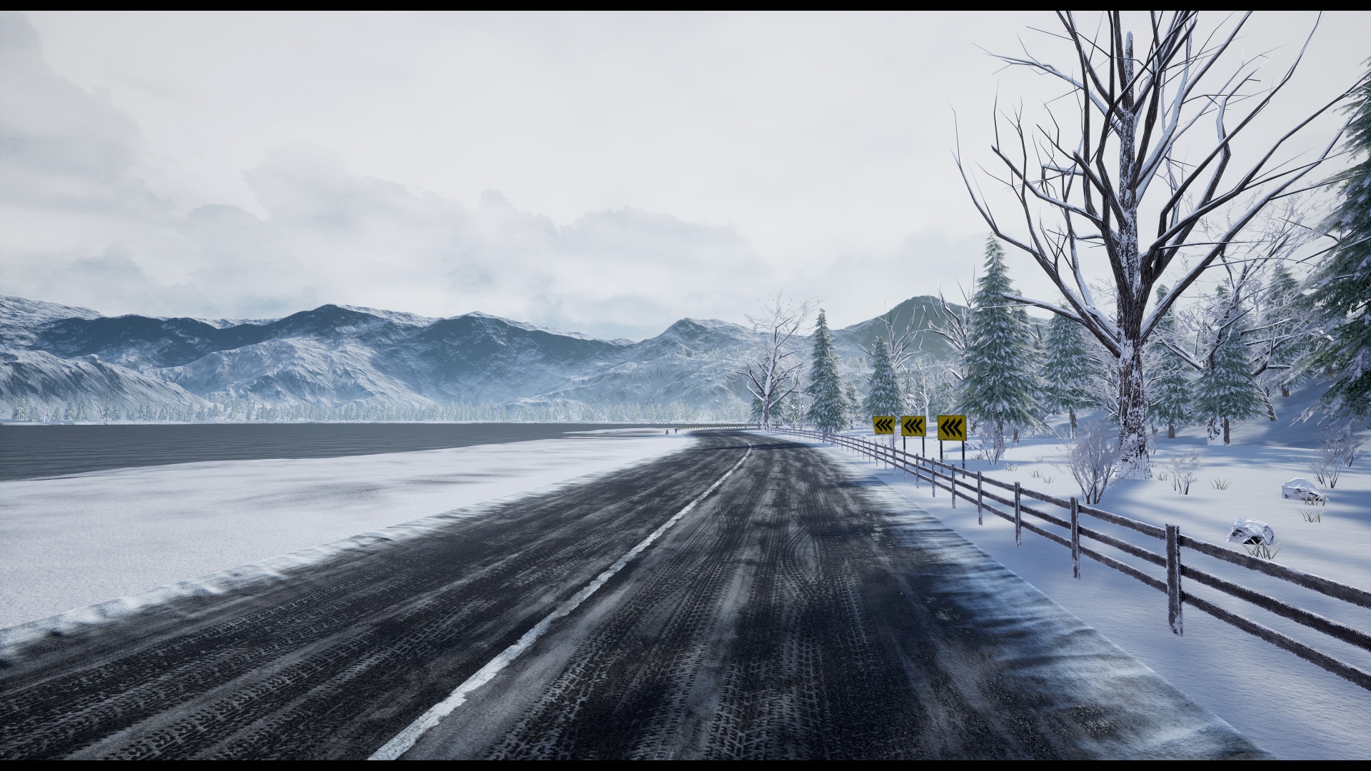 "Racing Track" Winter Landscape