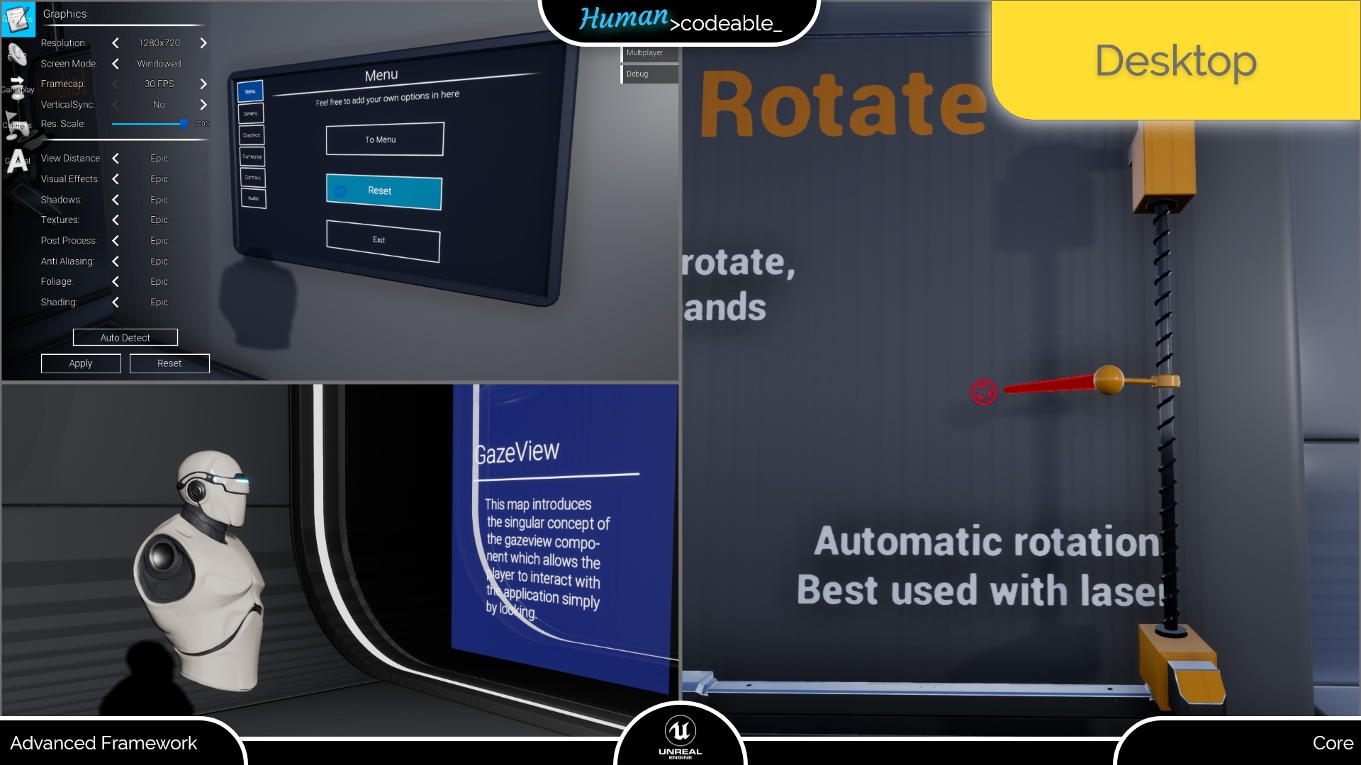 Advanced Framework - VR - Mobile - Desktop