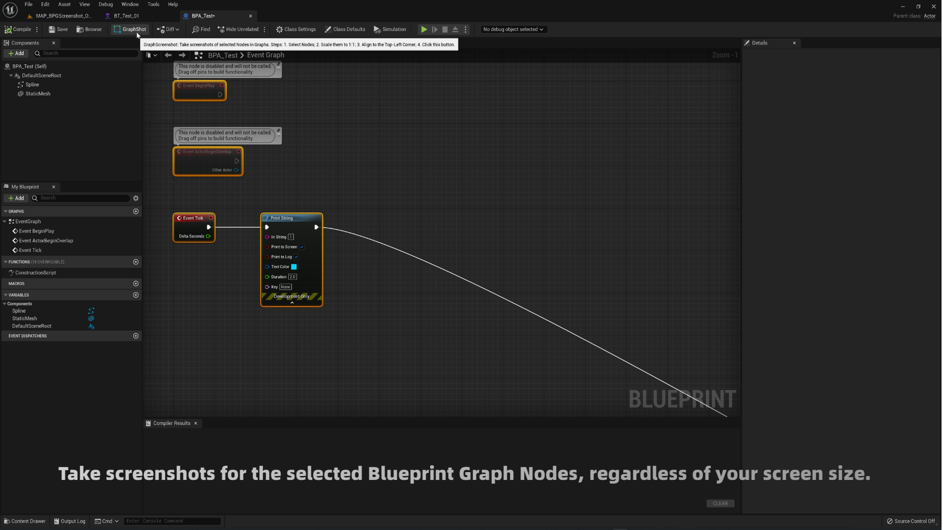 Blueprint Graph Screenshot for UE5 (Regardless of screen size)