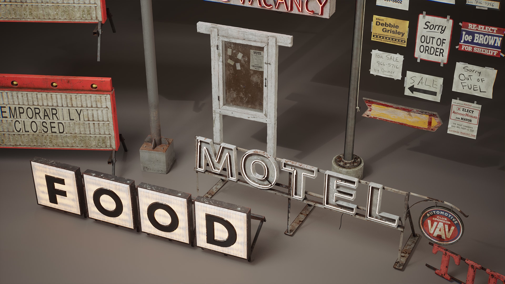 Signage VOL.2 - Town and City (Nanite and Low Poly)