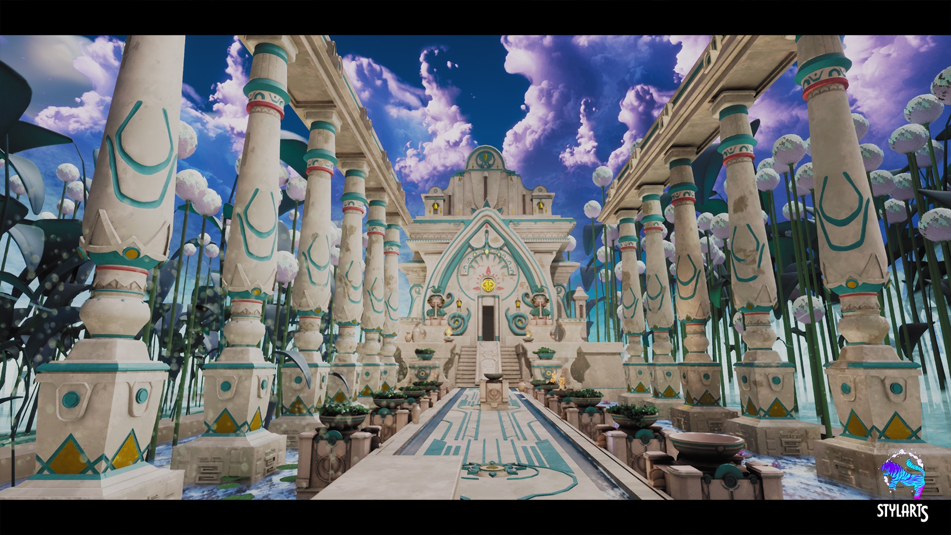 Stylized Ancient Temple