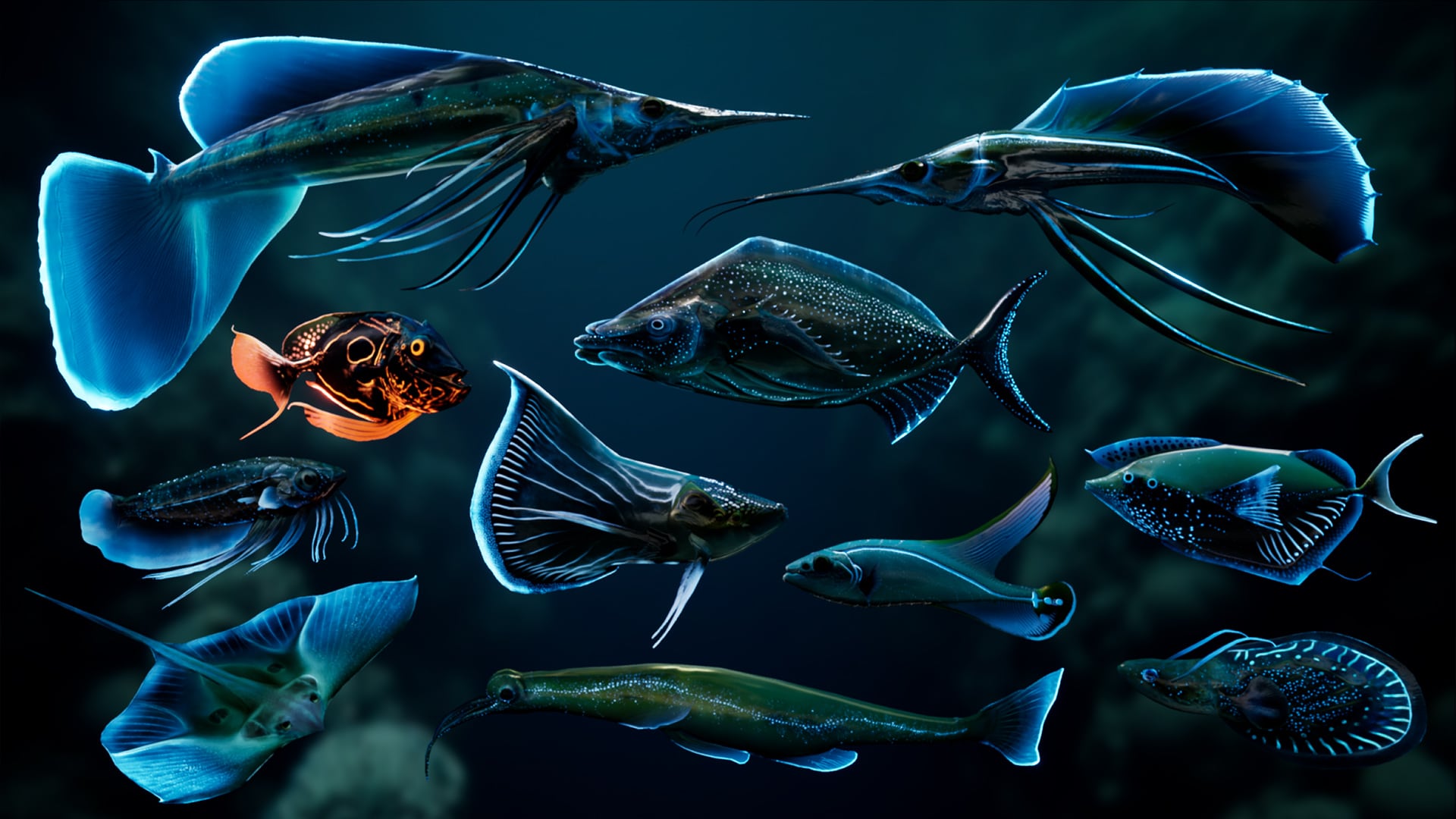 Alien Fish for School System - Scifi Fantasy Creatures