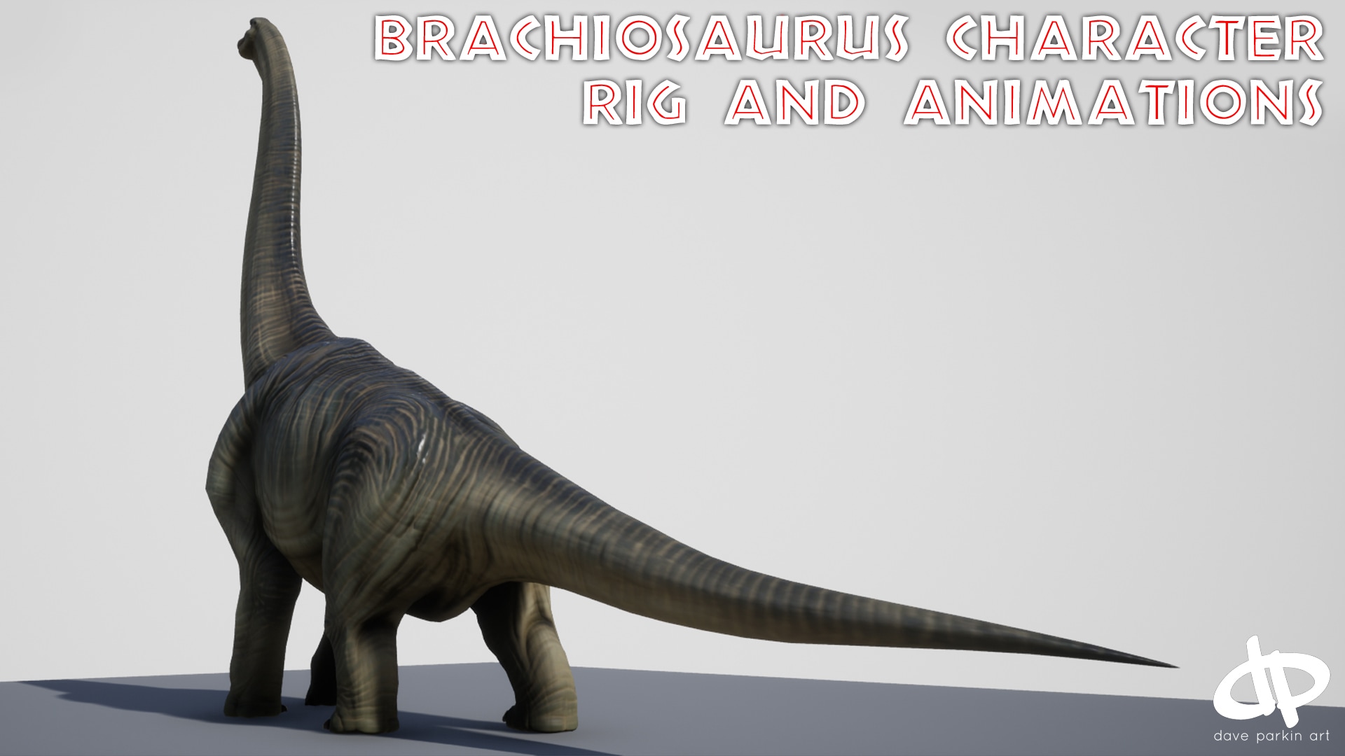 Brachiosaurus Dinosaur Character Rig and Animations