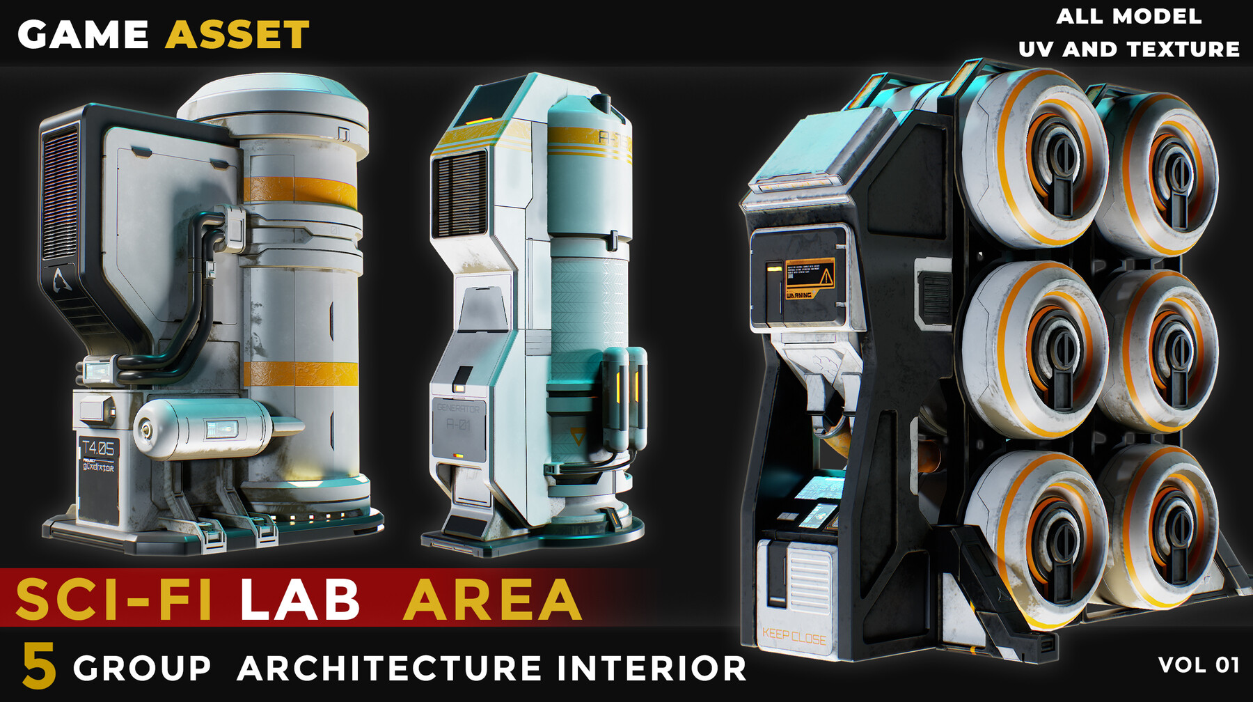 5 SCI-FI INTERIOR LAB AREA VOL 01