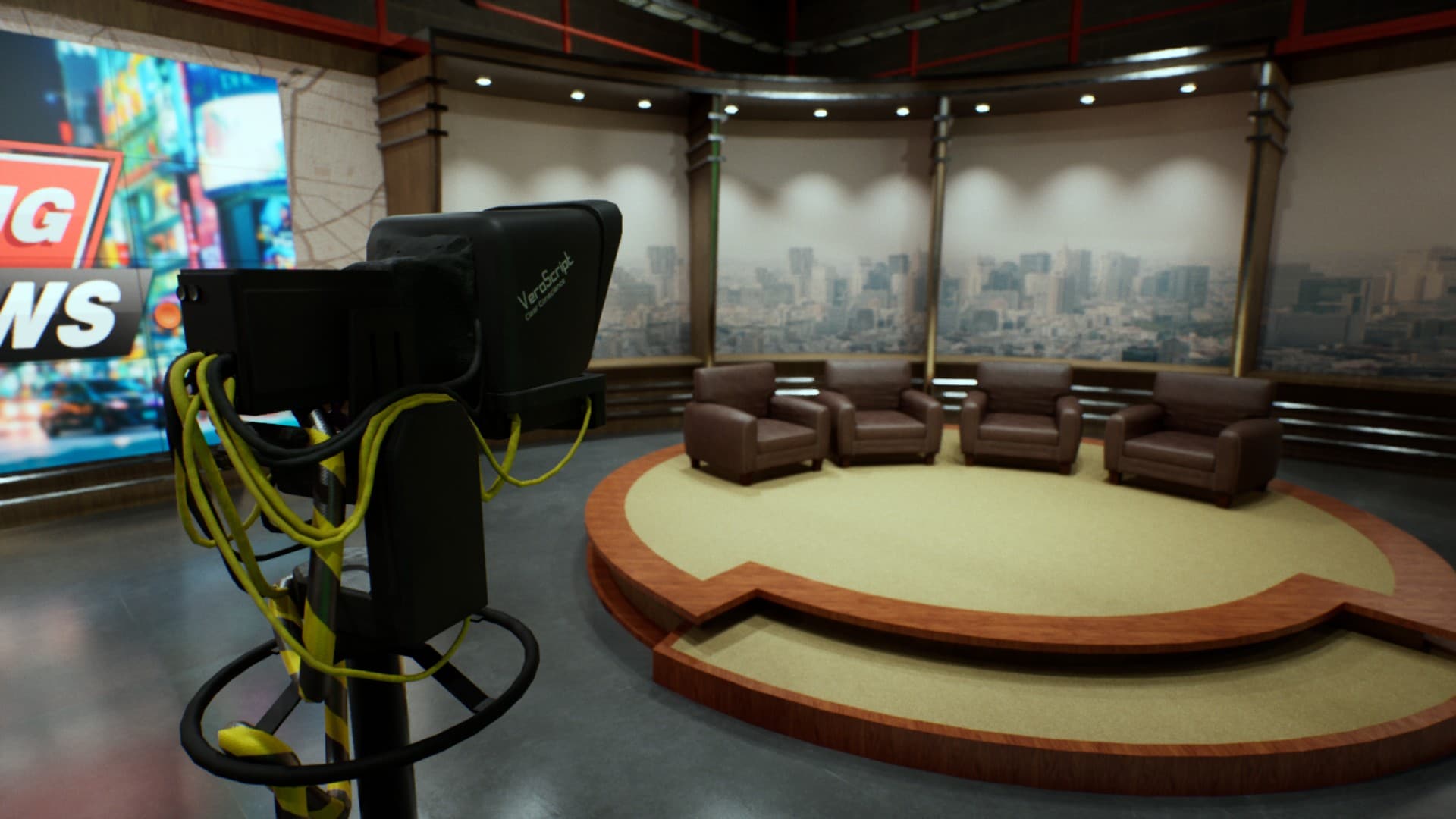 News Studio - Environment for VR, News Reports or Backdrops