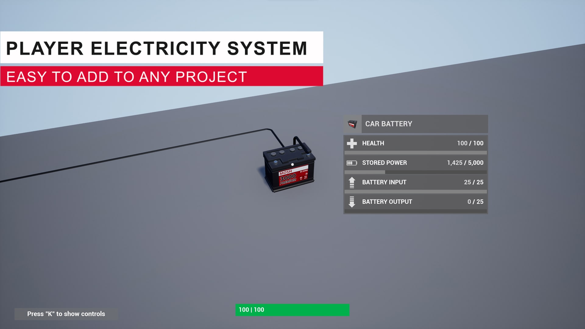 Player Electricity System 