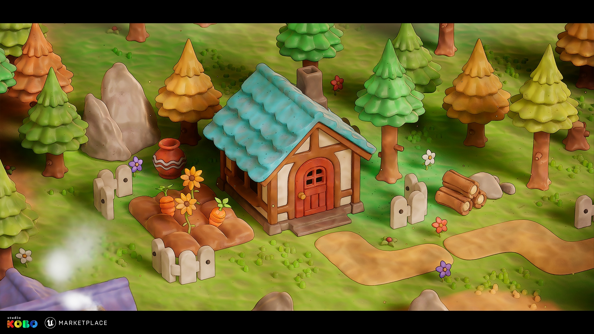 Stylized - Clay Forest Village Pack