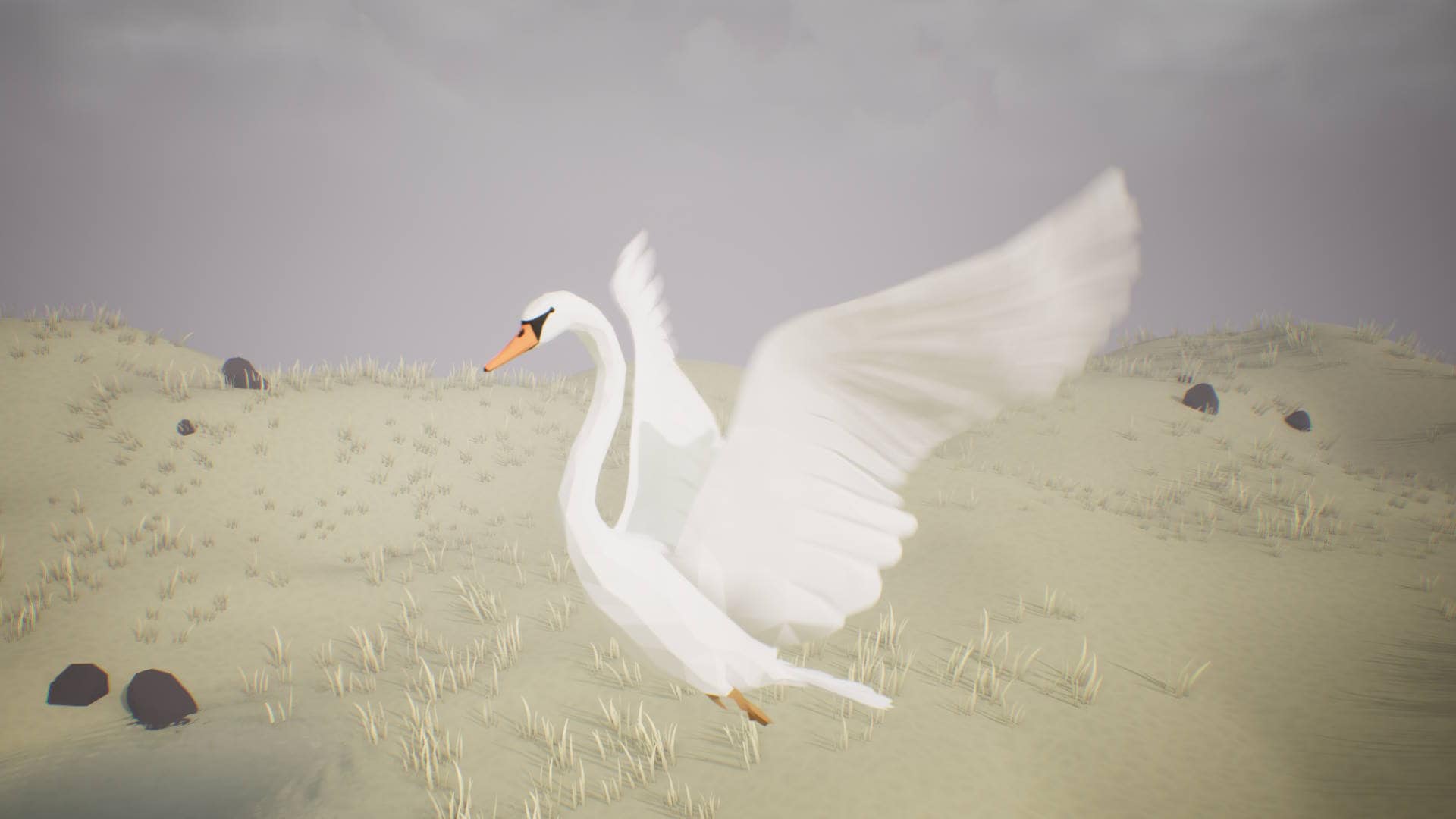 Low Poly Bird Swan