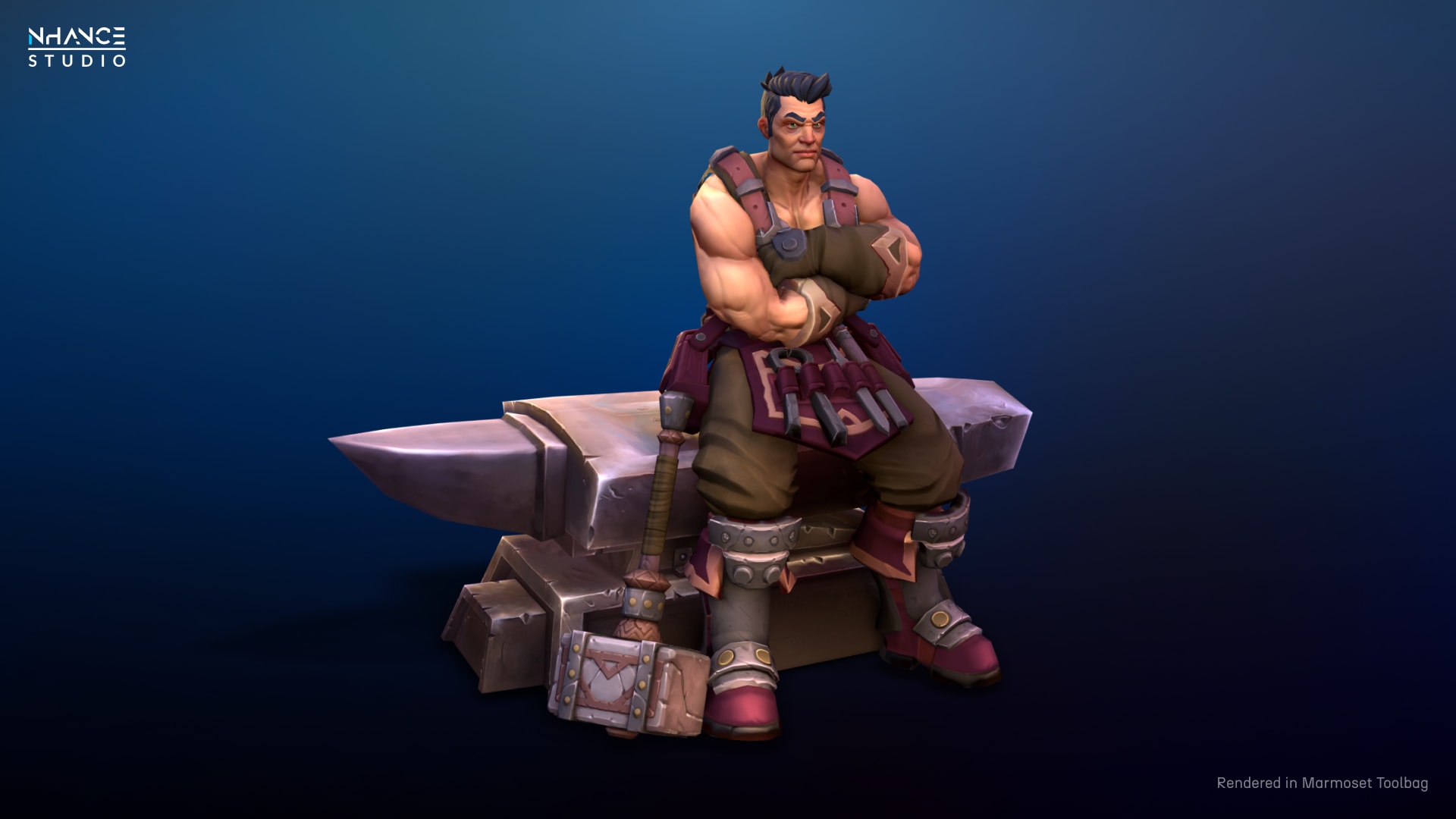 Modular Stylized Human Blacksmith