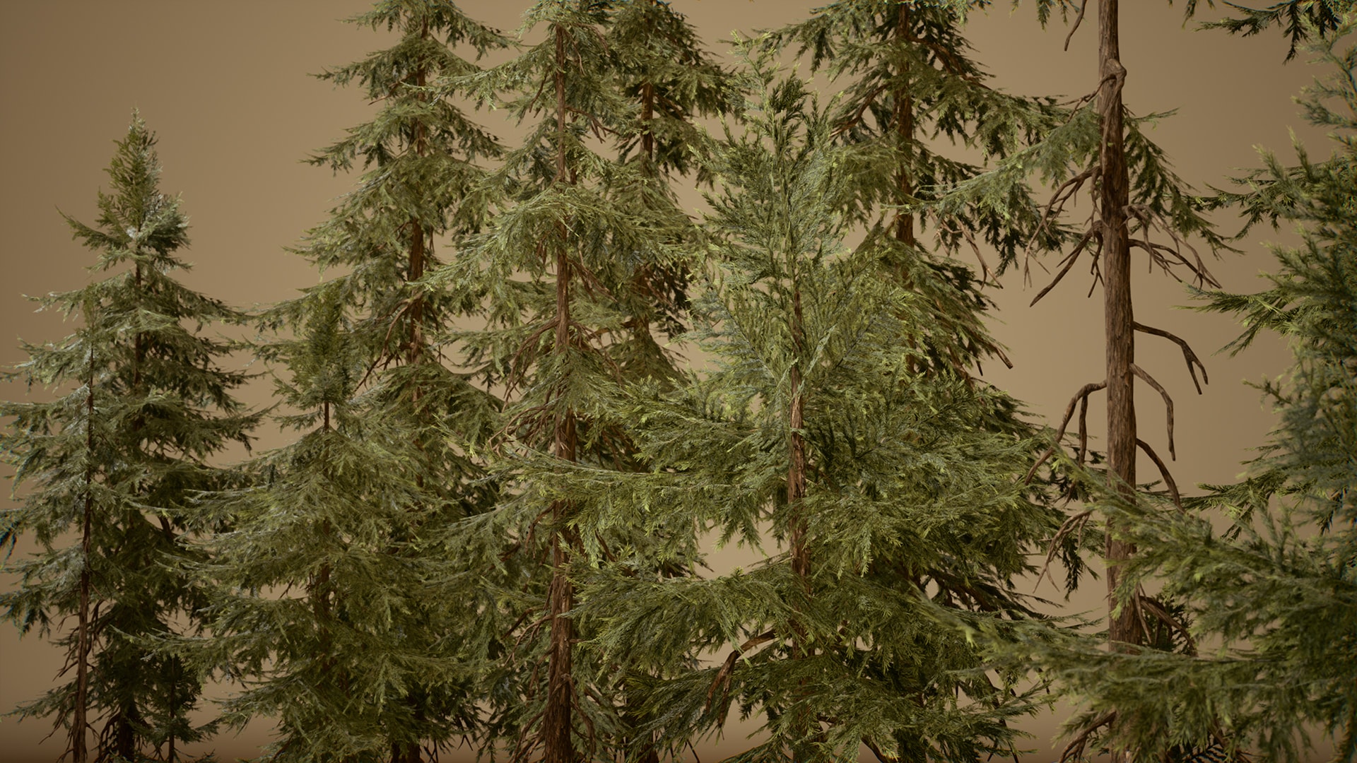 Foliage VOL.4 - Spruce Trees (Nanite and Low Poly)