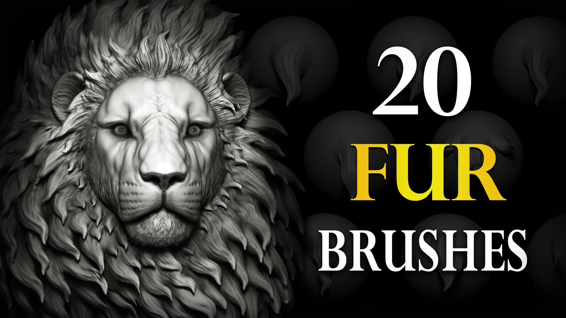 Zbrush + Blender - 20 Stylized Fur VDM Brush 