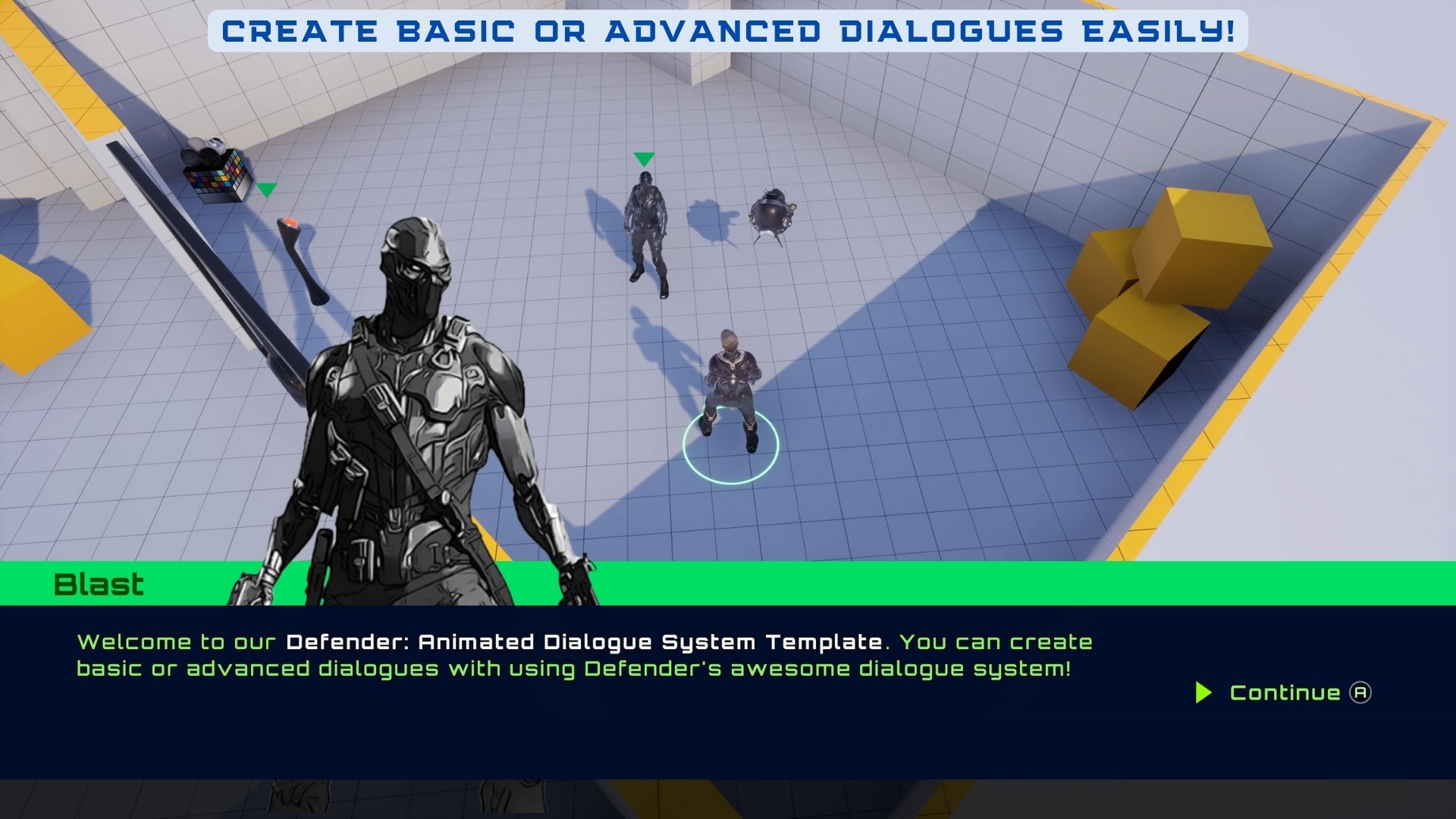 Defender Animated Dialogue System