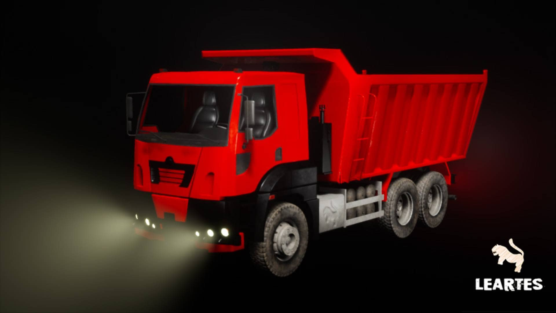 Driveable Animated Construction Truck 02