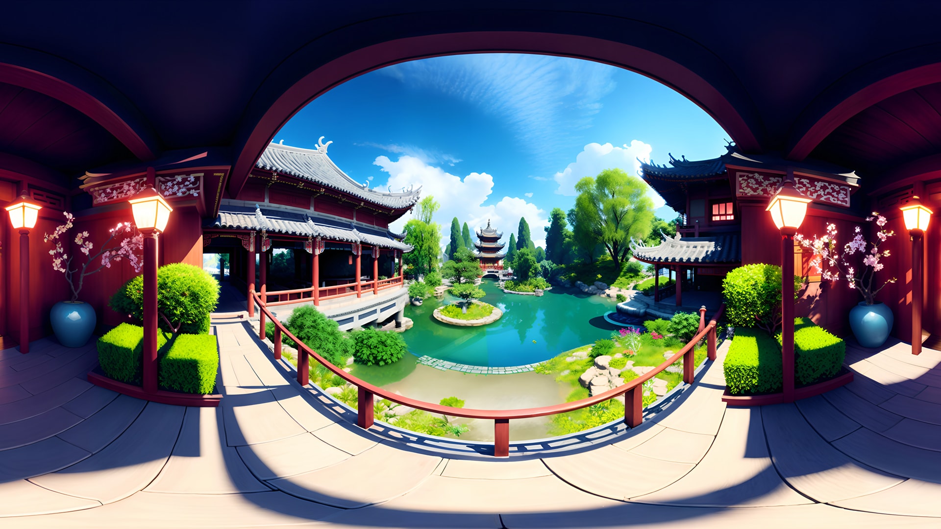 HDRI Chinese Garden - 8k