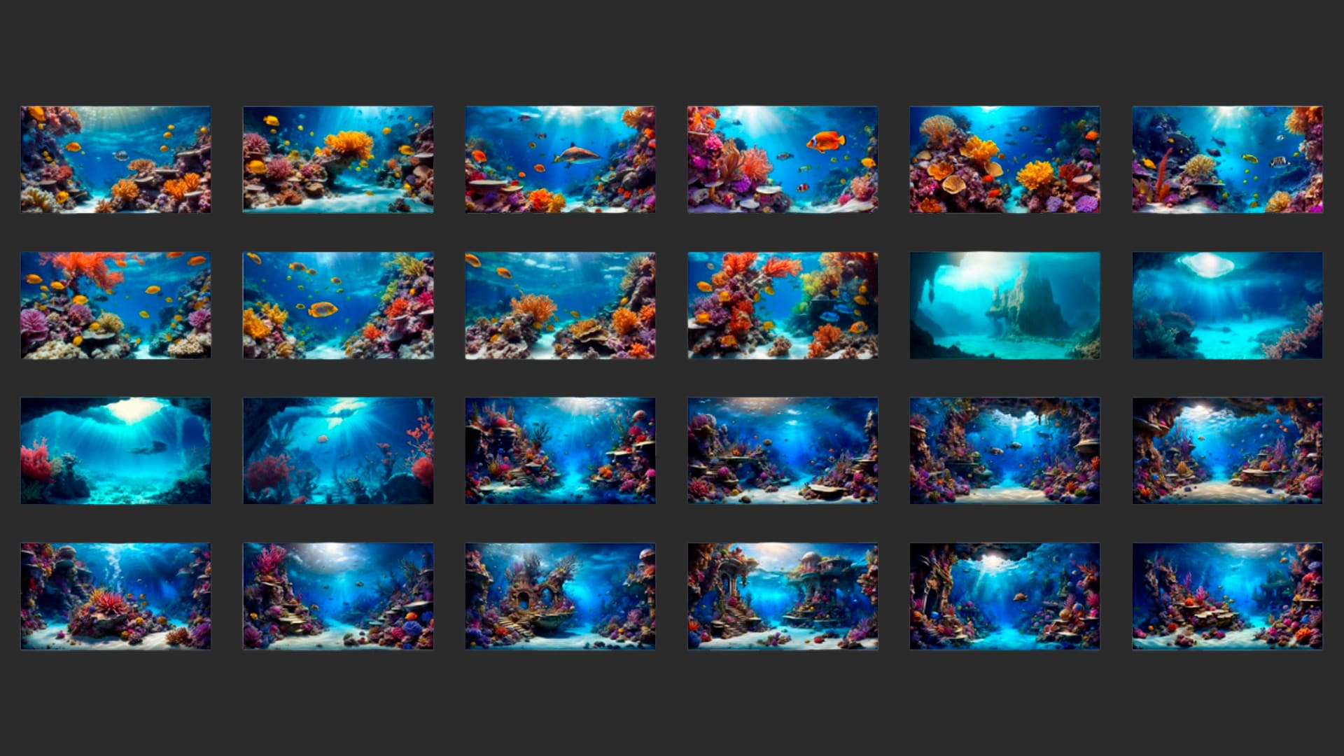 Underwater World Background Set