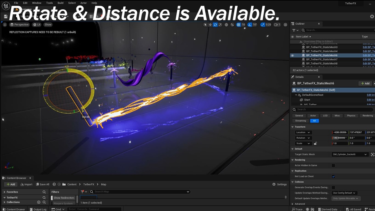 Tether FX with Blueprint