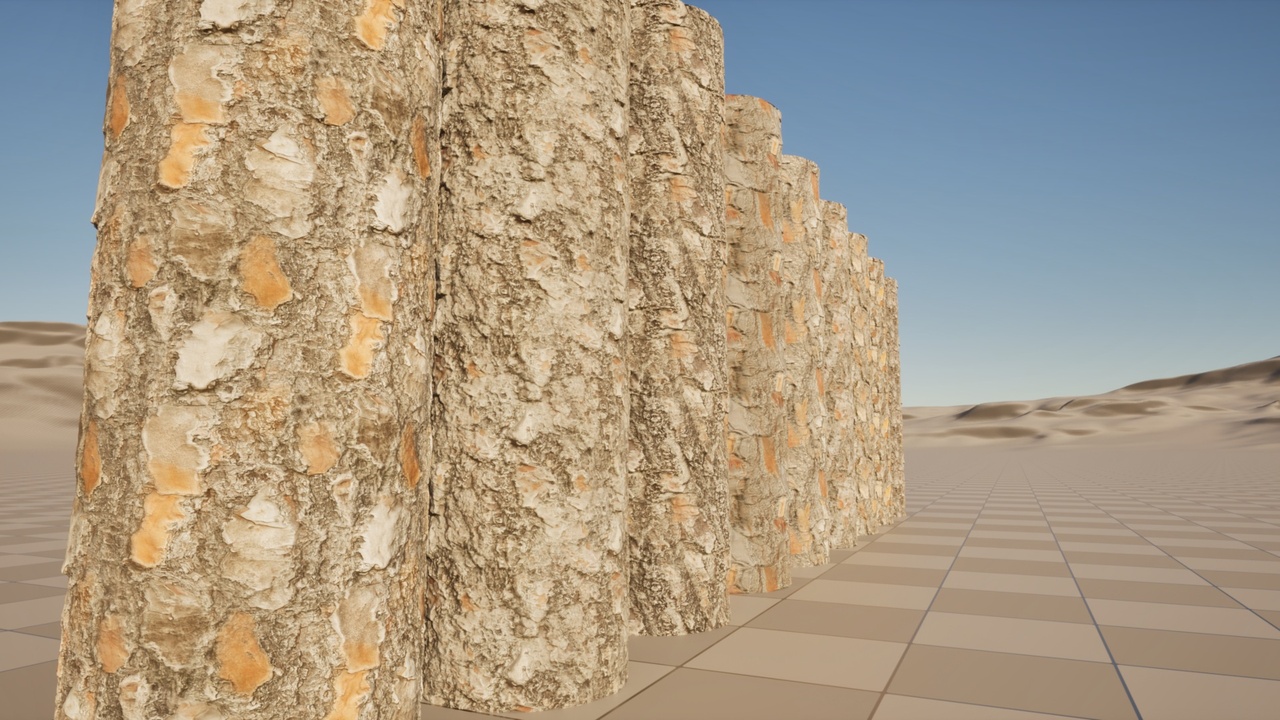 Photoscanned Pine Bark Materials