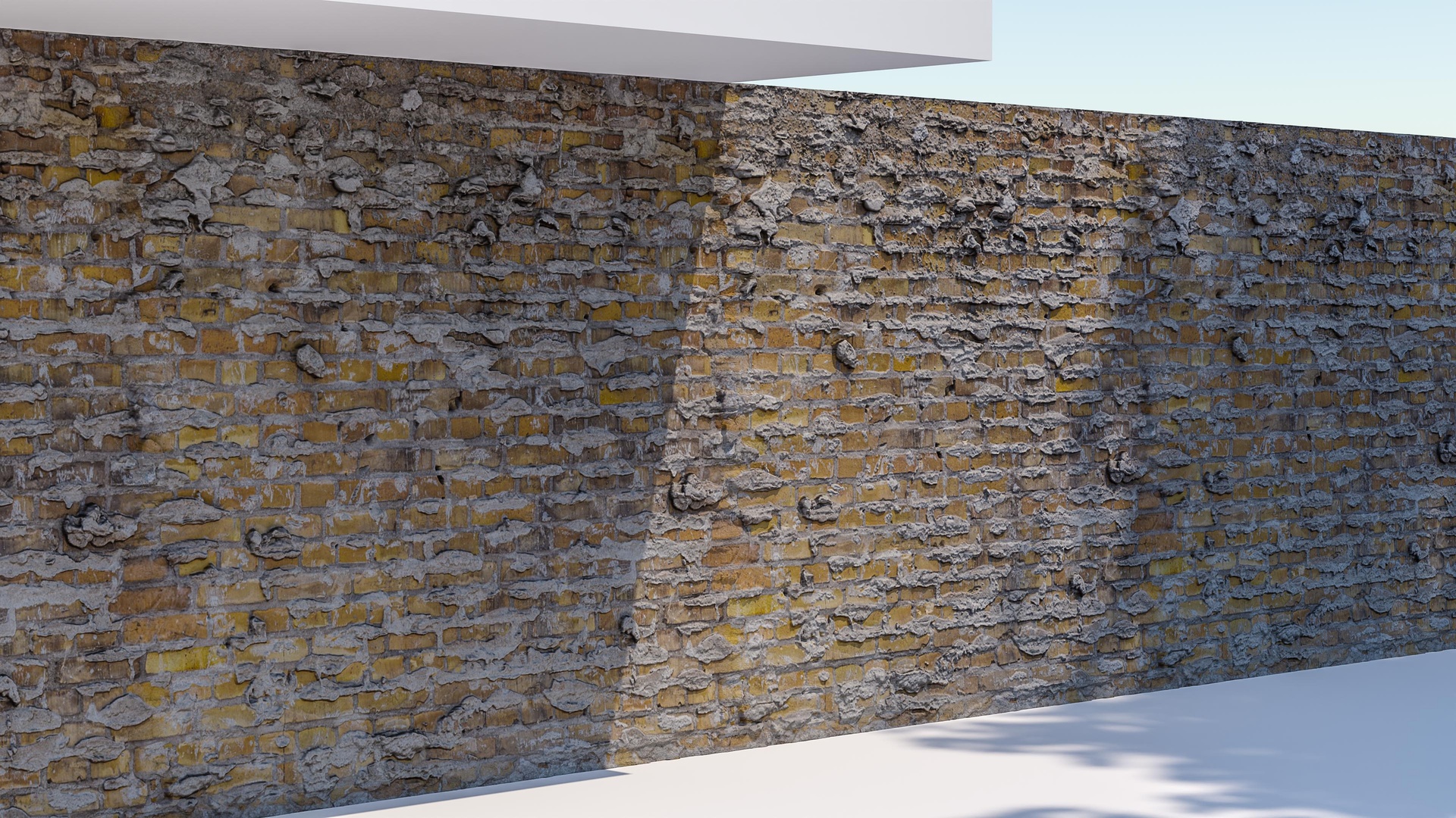 Plastered Brick Wall