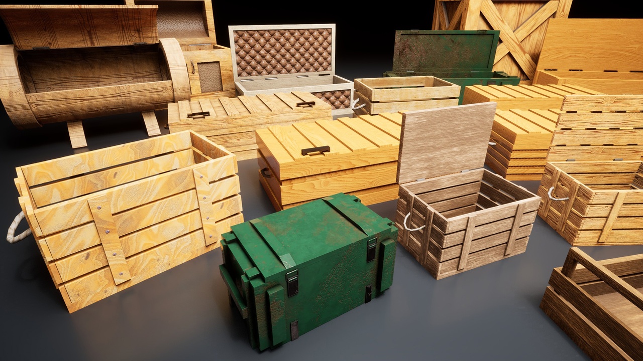 Box 01 - Realistic 4K PBR Mesh Bundle