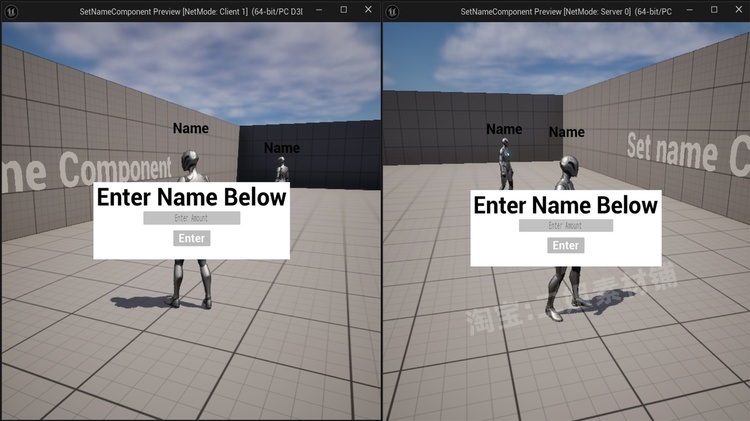 Name Plate System 人物角色名称修改标签蓝图系统5.3虚幻引擎UE5