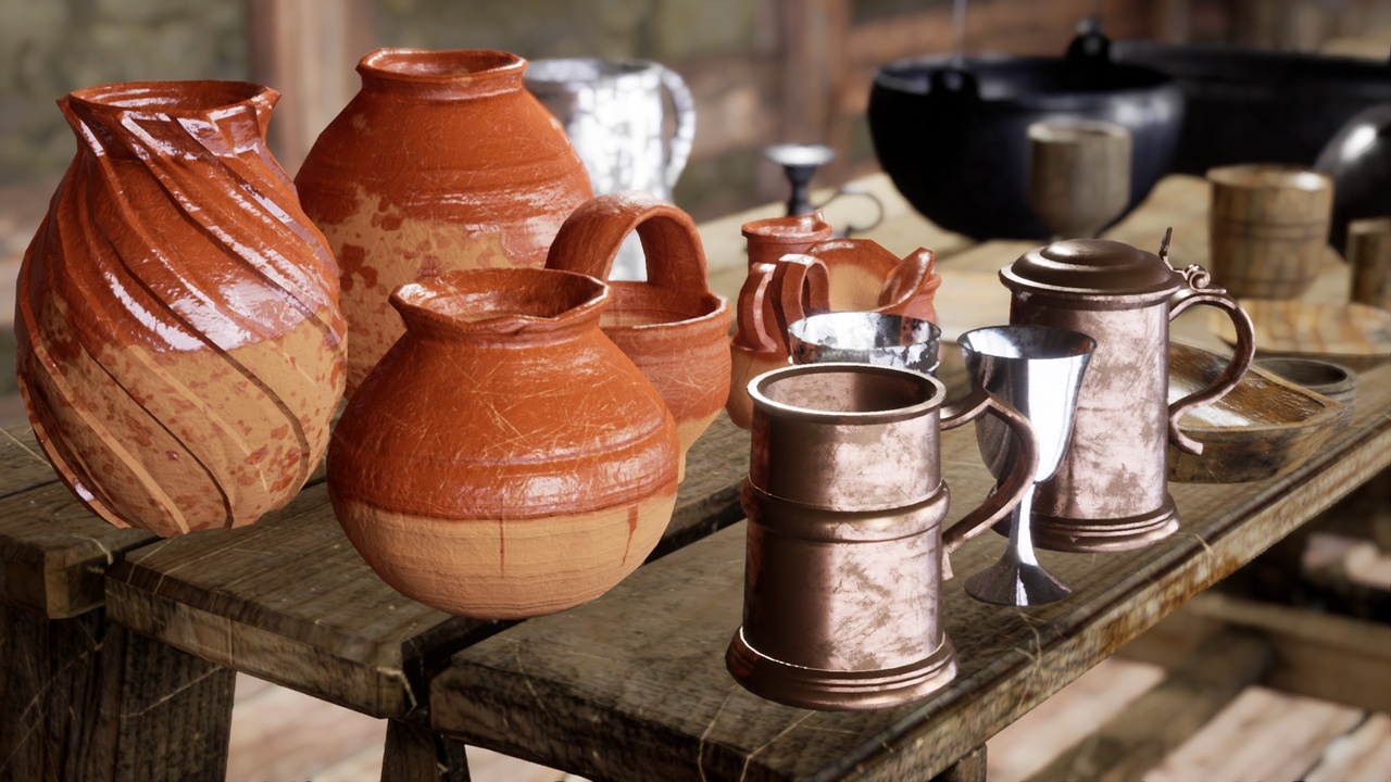 Medieval Fantasy Kitchen Accessories Pack 01