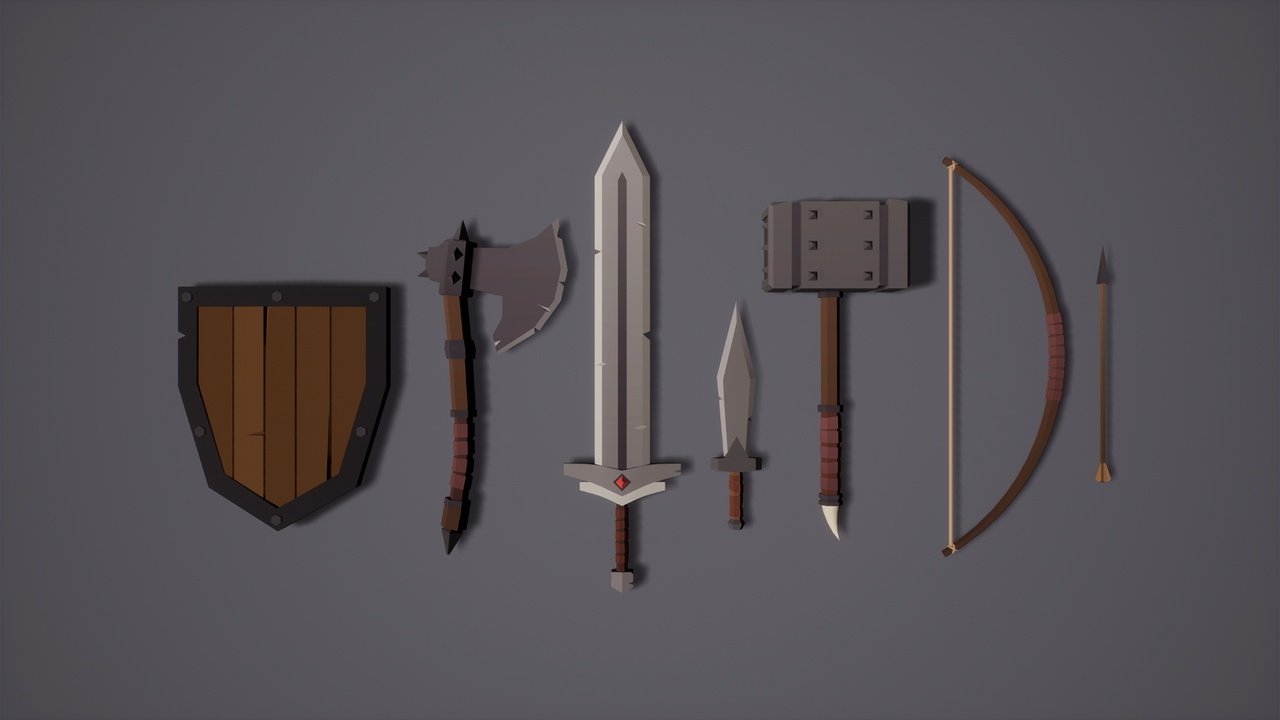 Low Poly RPG Fantasy Weapons Lite