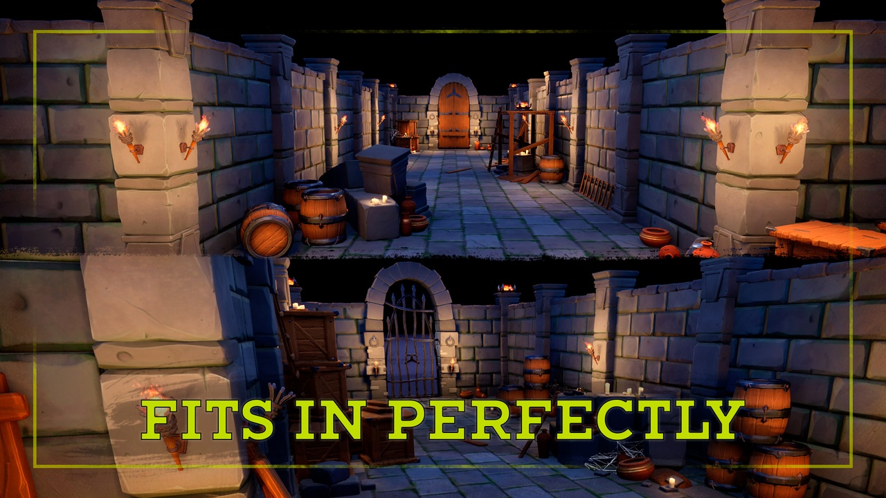 STYLIZED Door Dungeon (Modular pack) 