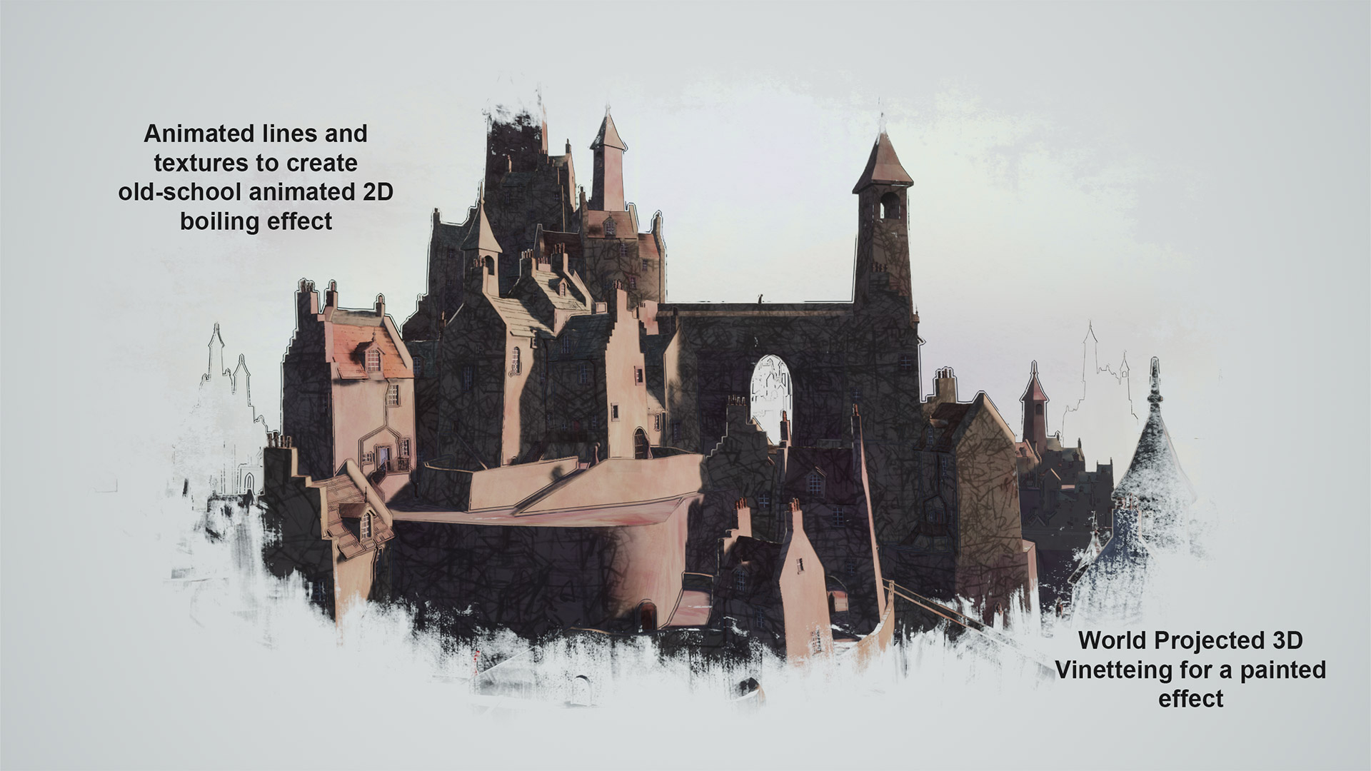 Dynamic Sketch Post-Process Material