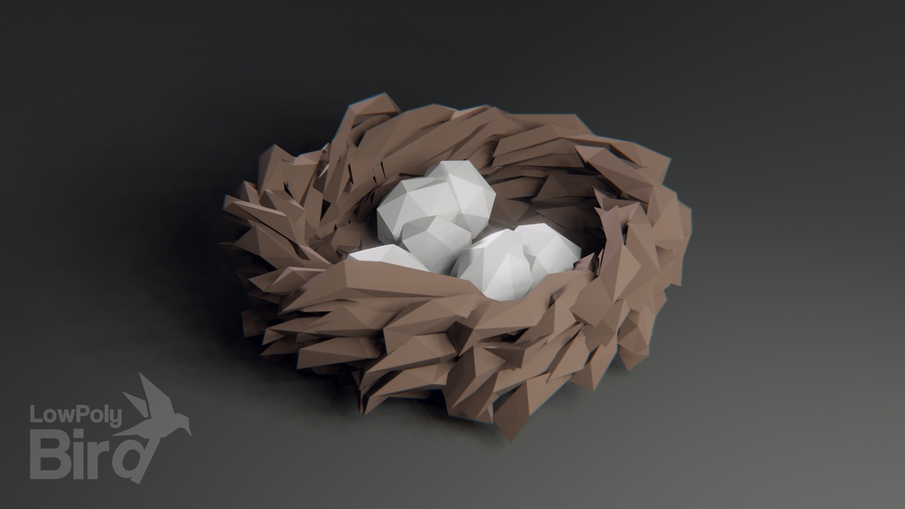 Low Poly Bird Nests