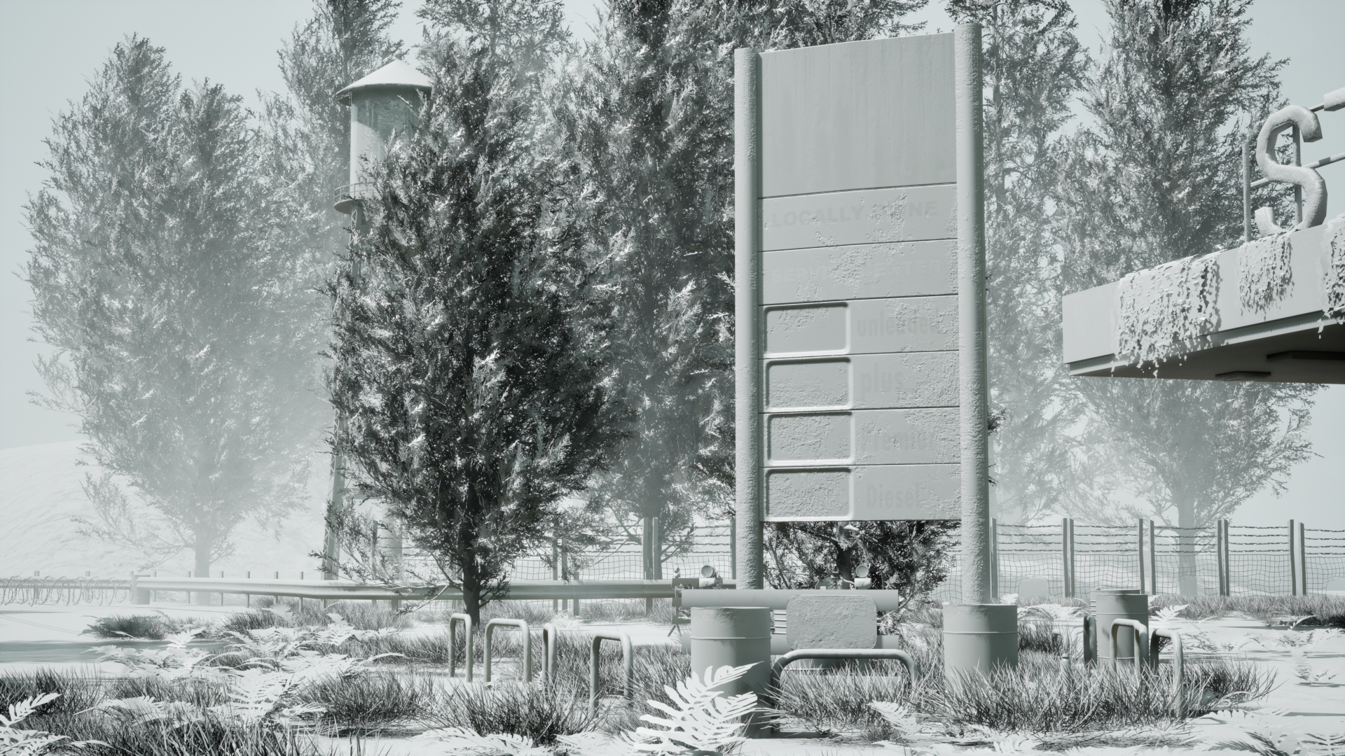 Abandoned Gas Station - Post Apocalyptic