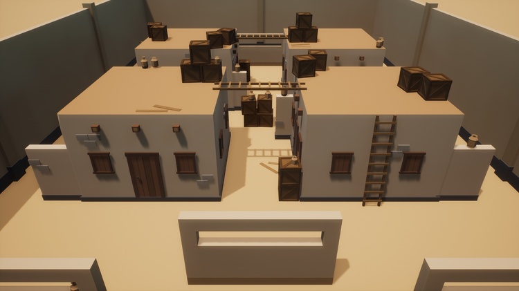 Low Poly FPS Map Lite