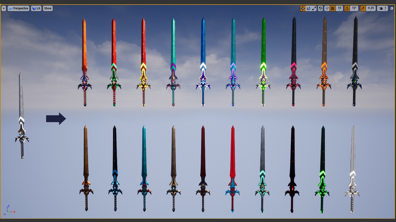 Rune Knight Swords Pack 20 Swords