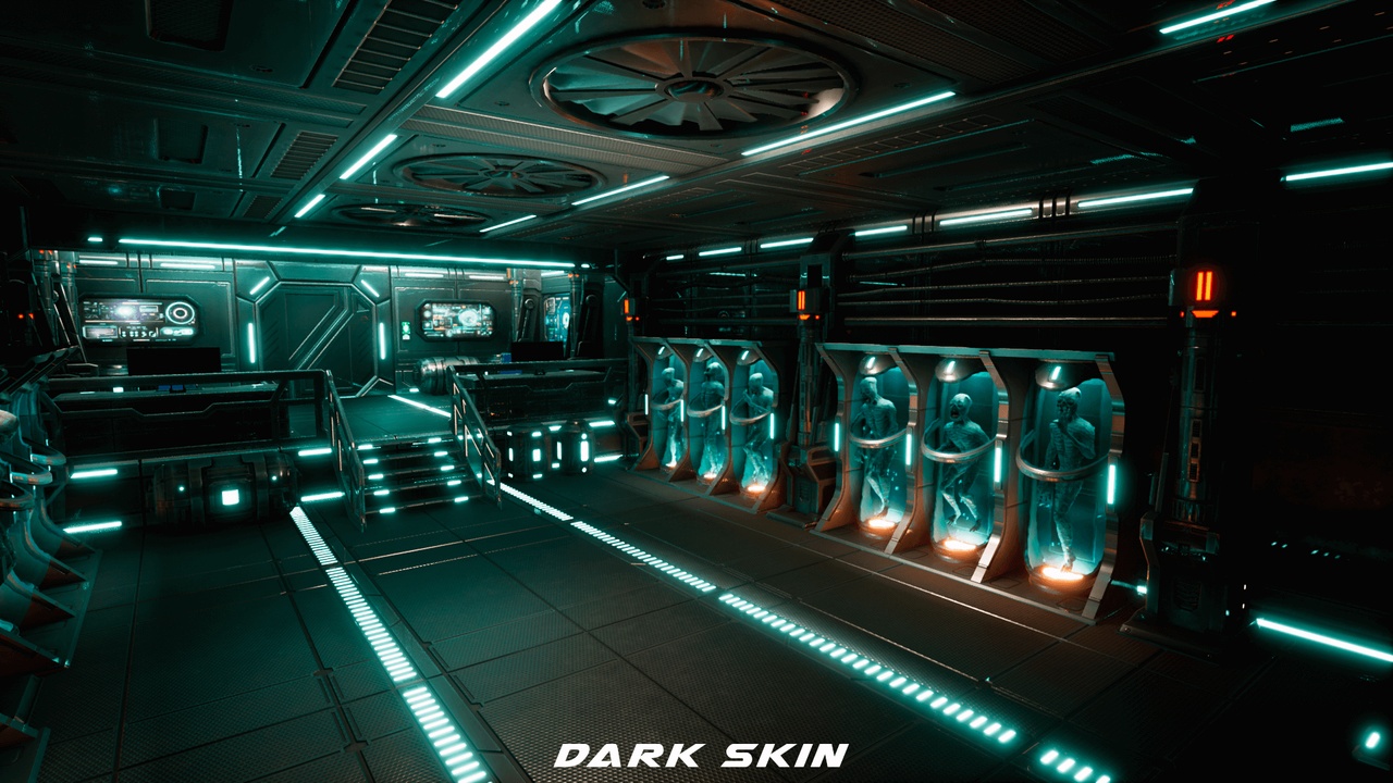 Sci-Fi Creatures Cryo Capsules Room 2