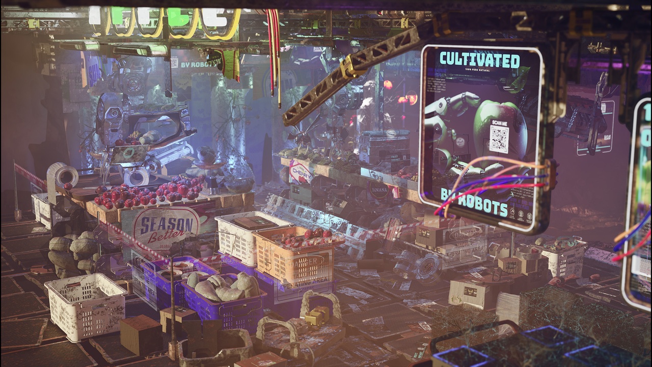 Sci-Fi Fruit Market - Nanite