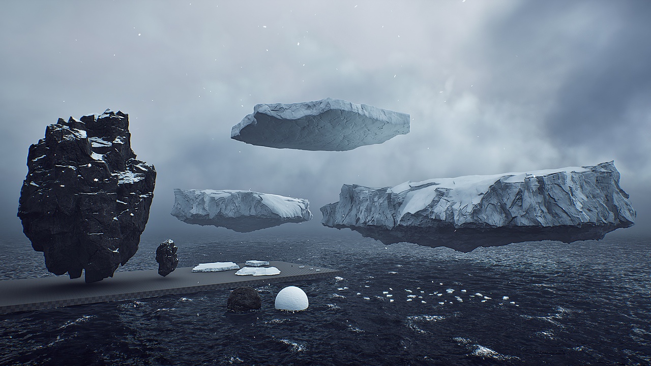 C:\Users\Admin\Desktop\新建文件夹\UE5 Arctic Cliffs 北极冰川悬崖山脉场景5.4版本-淘宝网