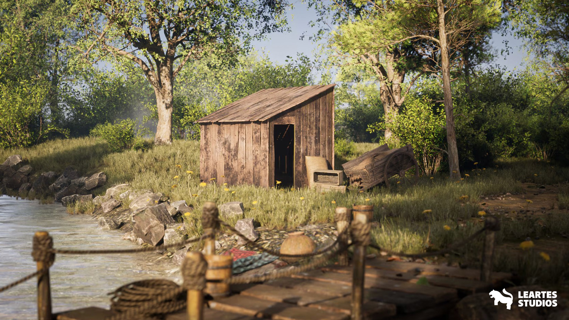 Spanish Cottage ( Spanish Cottage Spanish Cottage 3D Art Nature Tree Medieval ) UE10924