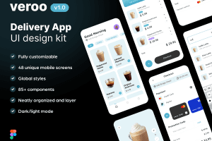 UI8-Veroo Delivery App UI Kit   U2036