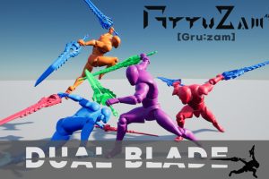 Unreal Engine –Stylish Dual Blade Pack Action RPG & TPS & TopDown Game. UE162