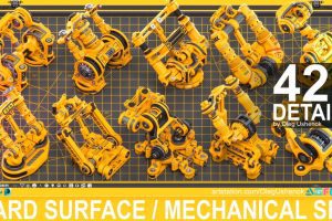 Sci-Fi Hard Surface Mechanical KITBASH 420 DETAILS 3D model C5288