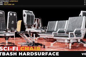 Artstation 8 SCI-FI CHAIR HARDSURFACE VOL 01 C5