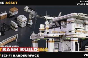 Artstation-50 KITBASH SCI-FI BUILDING HARDSURFACE VOL 01 C6