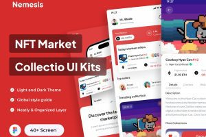 UI8-Nemesis – NFT Market Collection Apps UI Kits   U2020
