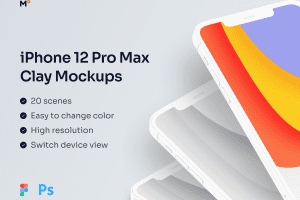 密码保护：ui8-Clay iPhone 12 Pro Max Mockups U2001