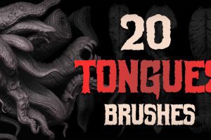 Artstation-Tongues IMM Brush + OBJ C5298