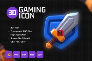 UI8-3D Stylized Gaming Icon   U2076