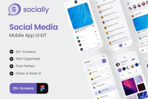 UI8-Socially – Social Media App UI Kit   U2032