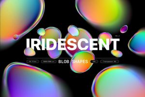 ui8-Iridescent blob shapes collection U2004