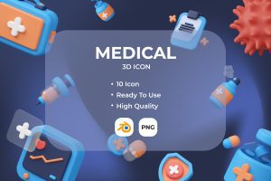 UI8 – Medical 3D Illustration set U1080