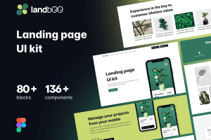 UI8 – landbOO Landing page UI kit U1074